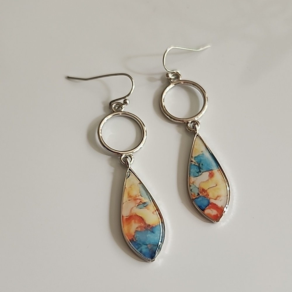 BOHO Watercolor Design DROP EARRING🤩Best Seller🤩